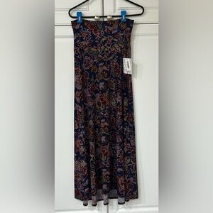 LuLarRoe Pixelated Floral Print Maxi Skirt Size Small NWT